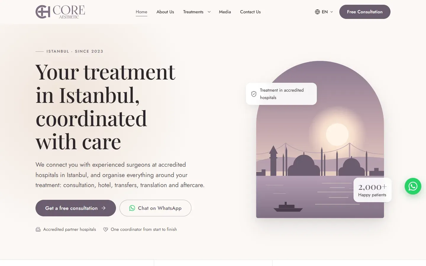 Core Health Turkey website designed by Kodaro Studio, shown on desktop and mobile